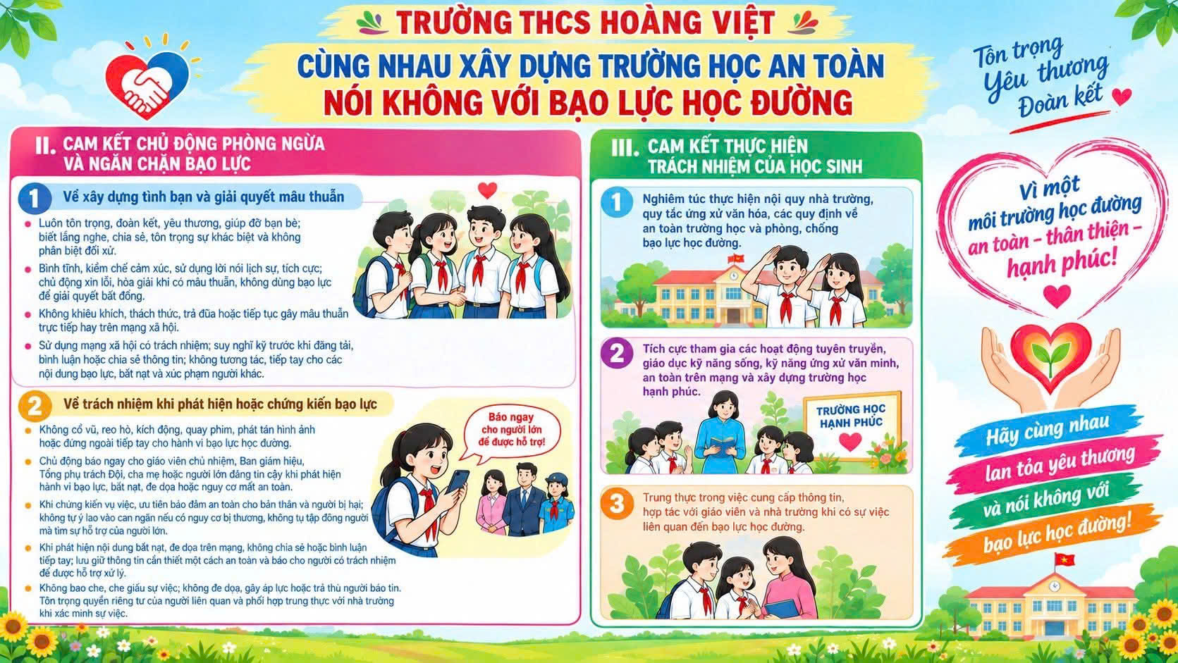 NÓI KHÔNG VỚI BẠO LỰC HỌC ĐƯỜNG: VÌ MỘT NGÔI TRƯỜNG AN TOÀN - HẠNH PHÚC