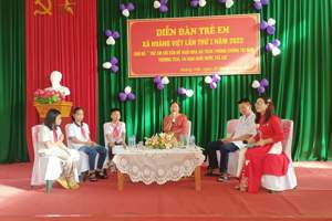 Diễn đàn trẻ em xã Hoàng Việt năm 2022